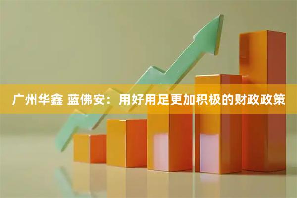广州华鑫 蓝佛安：用好用足更加积极的财政政策