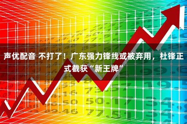 声优配音 不打了！广东强力锋线或被弃用，杜锋正式截获“新王牌”